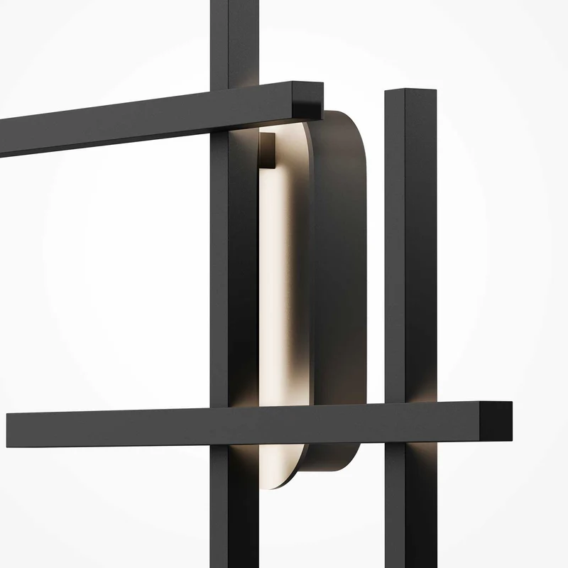 Halo - Applique murale LED géométrique en acier, style contemporain