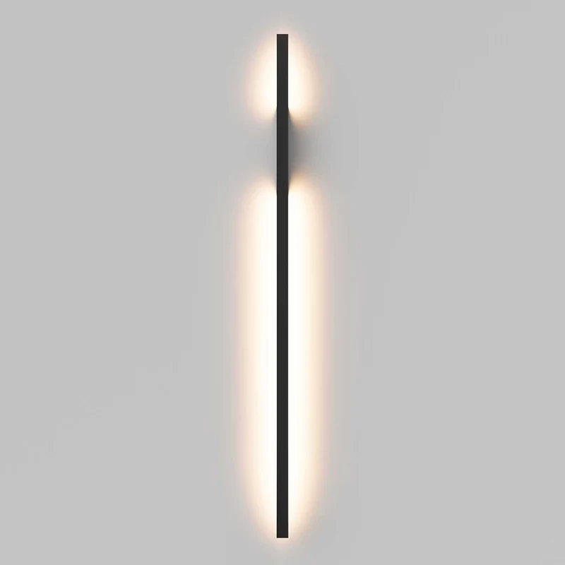 Halo - Applique murale LED verticale en acier, style Art déco