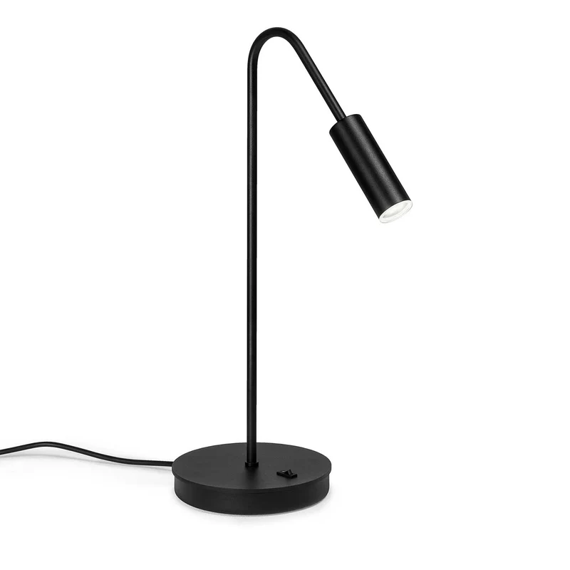 Volta - Lampe de bureau LED en acier et verre, style art déco, H 47,9 cm