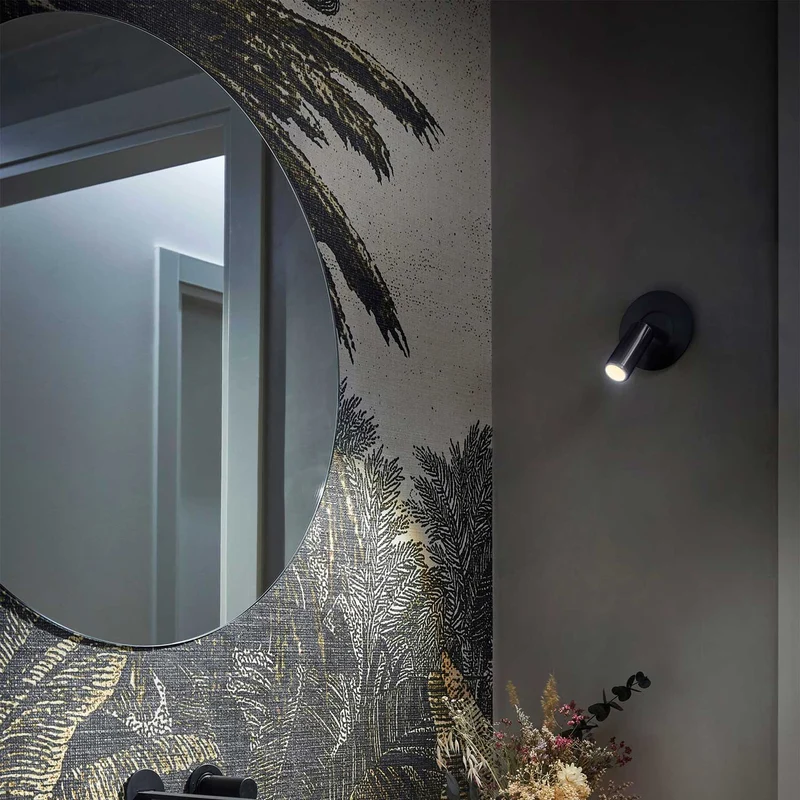 Volta - Spot LED mural en acier, style minimaliste, H 11,8 cm