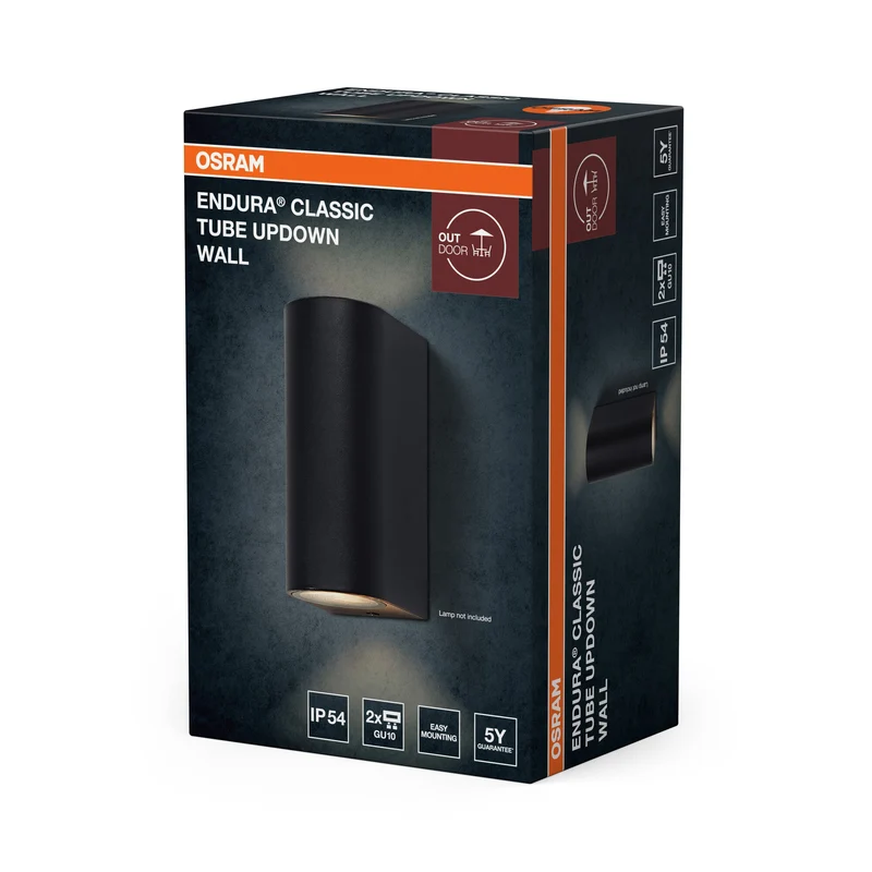 OSRAM ENDURA® Classic Tube Up-Down Applique da esterno GU10 IP54 Grigio scuro