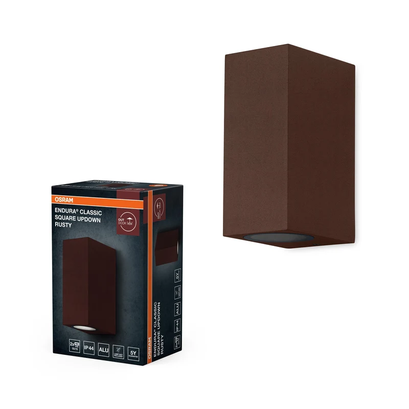 OSRAM ENDURA® Classic Square Up-Down Applique da esterno Ruggine
