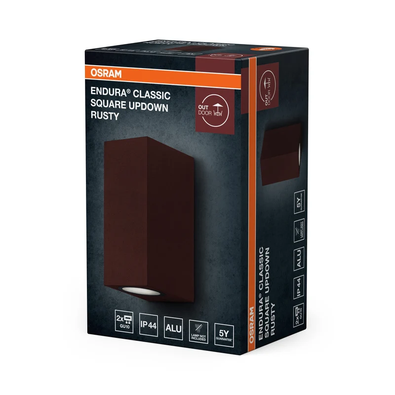 OSRAM ENDURA® Classic Square Up-Down Applique da esterno Ruggine