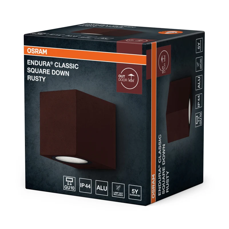 OSRAM ENDURA® Classic Square Down Applique da esterno Ruggine