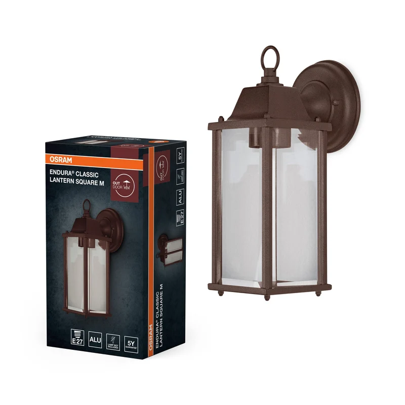 OSRAM ENDURA® Classic Lanterna Square M E27 Ruggine