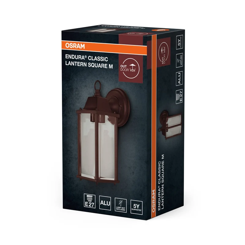 OSRAM ENDURA® Classic Lanterna Square M E27 Ruggine
