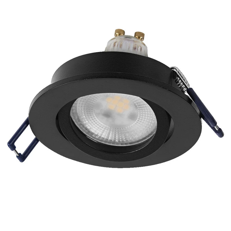 Set faretti da incasso OSRAM LED Spot Recess GU10 Dim orientabile Click 6W Nero ⌀68 mm