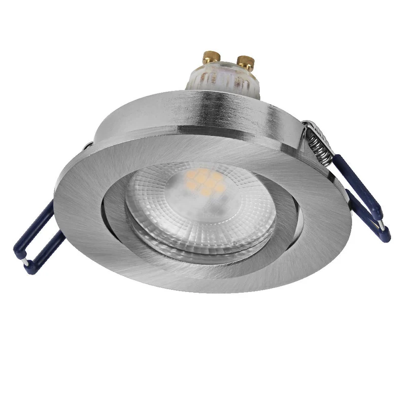 Set faretti da incasso OSRAM LED Spot Recess GU10 Dim orientabile Click 6W Nichel satinato ⌀68 mm