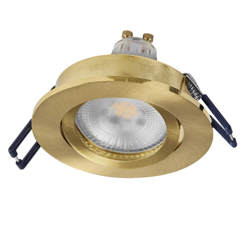 Set faretti da incasso OSRAM LED Spot Recess GU10 Dim orientabile Click 6W Oro satinato ⌀68 mm