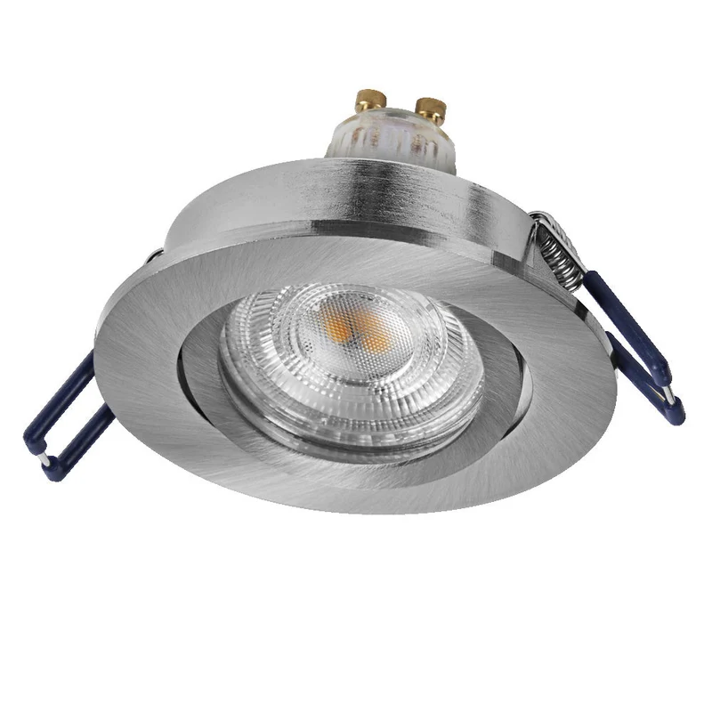 Set faretti da incasso OSRAM LED Spot Recess GU10 Click-Dim orientabile 3,7W Nichel satinato