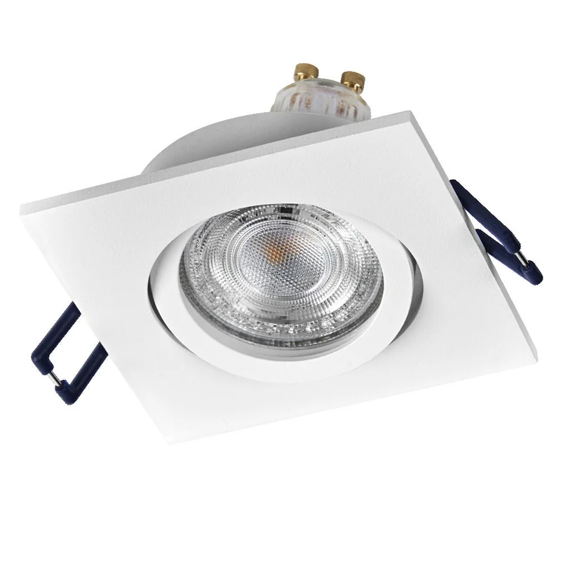 Set faretti da incasso OSRAM LED Spot Recess GU10 orientabile Square Click 4,5W 827 Bianco ⌀68 mm