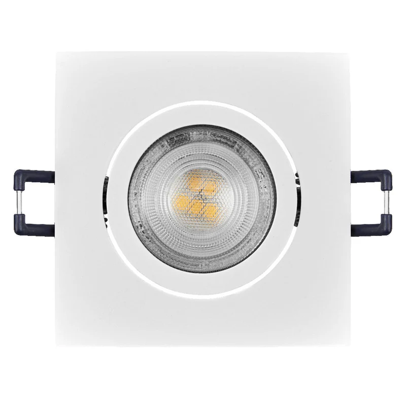 Set faretti da incasso OSRAM LED Spot Recess GU10 orientabile Square Click 4,5W 827 Bianco ⌀68 mm