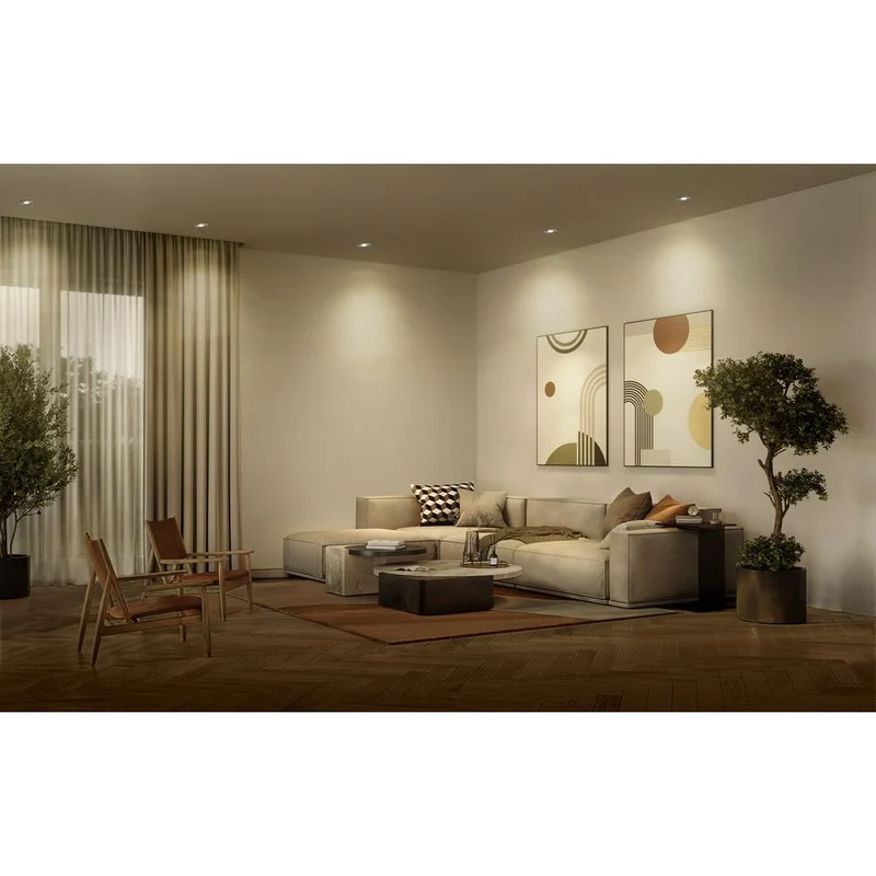 Set faretti da incasso OSRAM LED Spot Recess GU10 orientabile Click 4,5W Nichel satinato ⌀68 mm