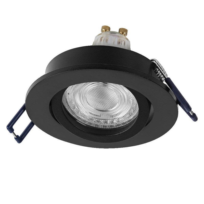 Set faretti da incasso OSRAM LED Spot Recess GU10 orientabile Click 4,5W Nero ⌀68 mm