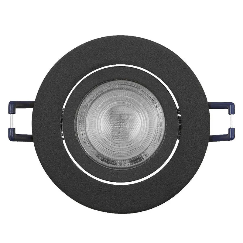 Set faretti da incasso OSRAM LED Spot Recess GU10 orientabile Click 4,5W Nero ⌀68 mm