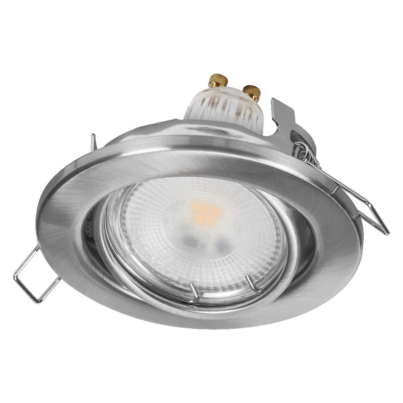 Set faretti da incasso OSRAM LED Spot Recess GU10 orientabile 4,5W Nichel satinato ⌀68 mm