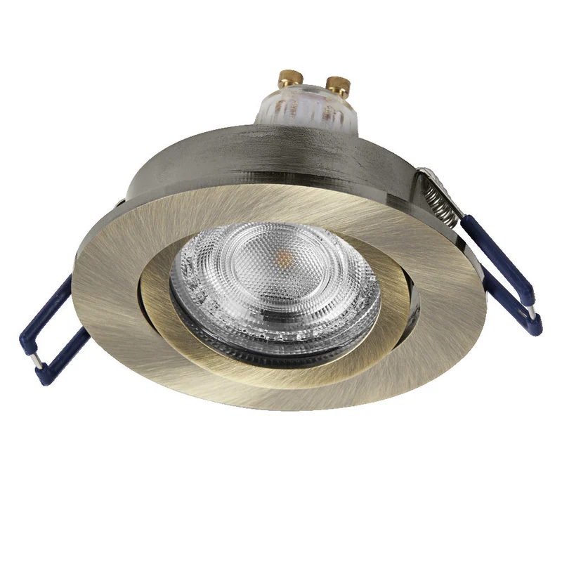 Set faretti da incasso OSRAM LED Spot Recess GU10 orientabile Click 4,5W Ottone verde ⌀68 mm
