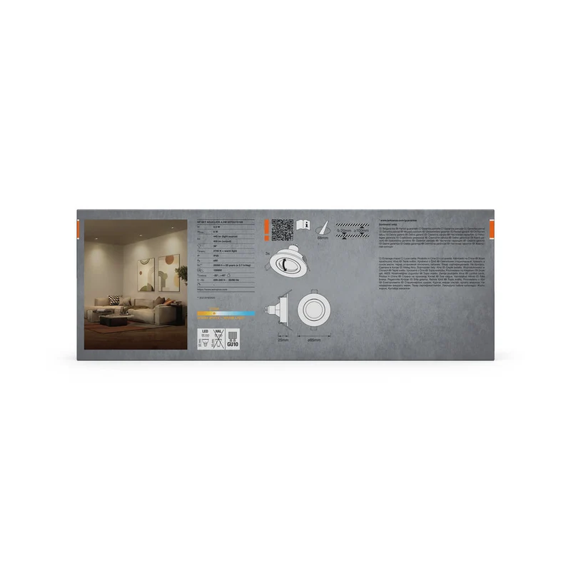 Set faretti da incasso OSRAM LED Spot Recess GU10 orientabile Click 4,5W Ottone verde ⌀68 mm