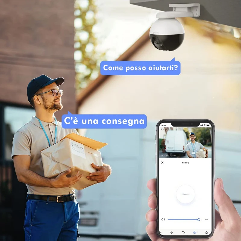 Ezviz C8W Pro Telecamera di videosorveglianza Wi-Fi, risoluzione 2K, videocamera di sicurezza motorizzata, smart home camera 360 gradi