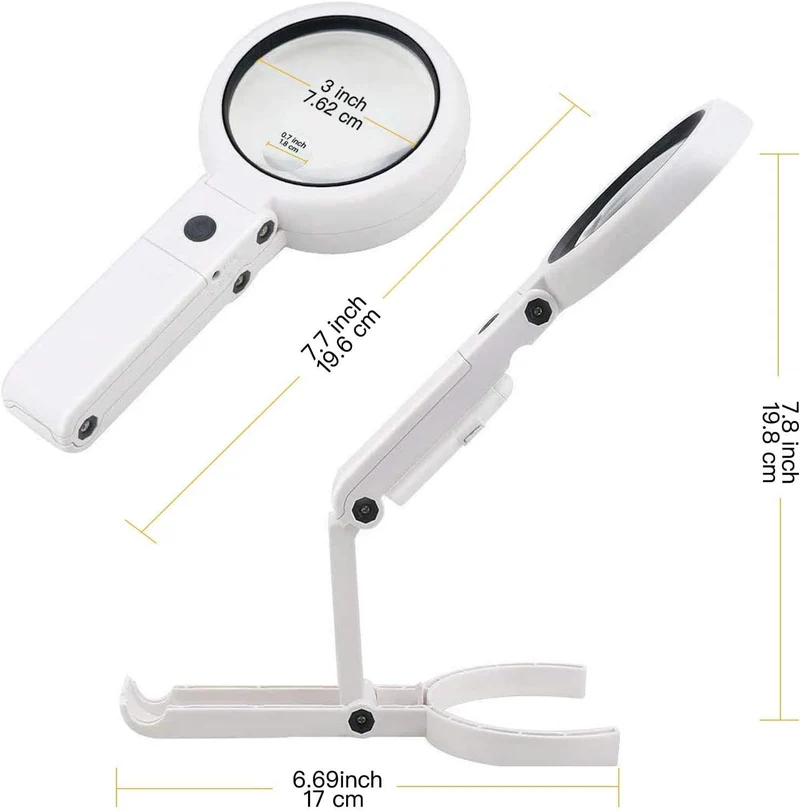 Velamp Lampada led con lente di ingrandimento, lampada LED a mano e da tavolo, lente ingrandimento da tavolo