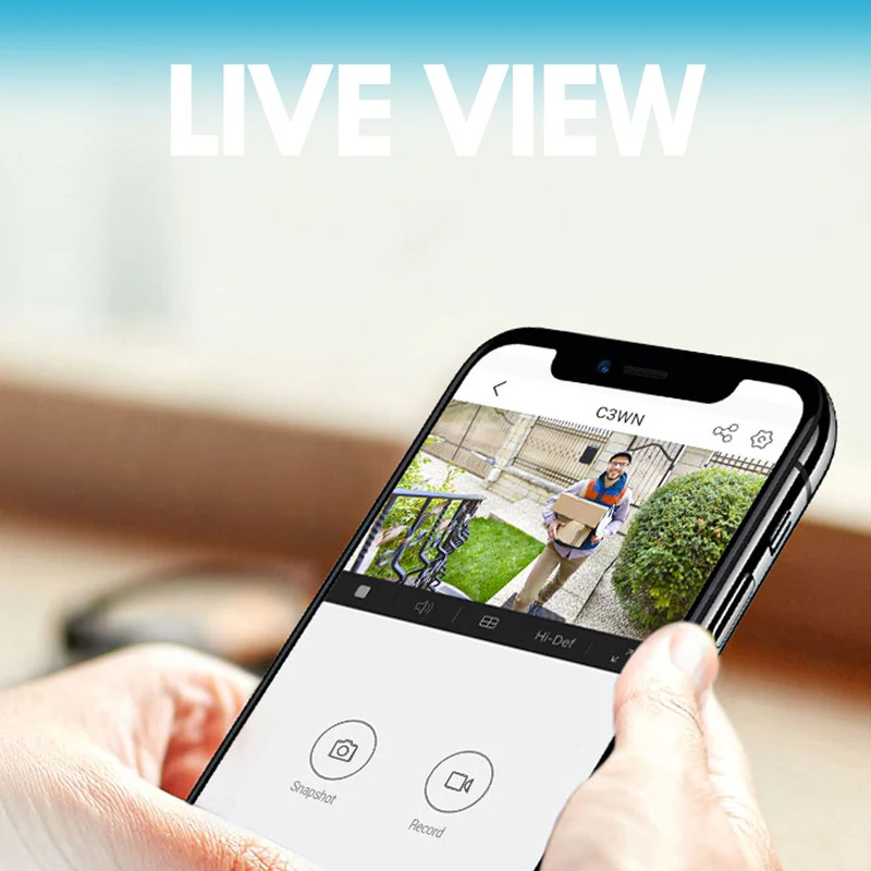 Ezviz C3WN Telecamera di videosorveglianza Wi-Fi, videocamera di sicurezza impermeabile, camera visione notturna 1080p, smart home camera