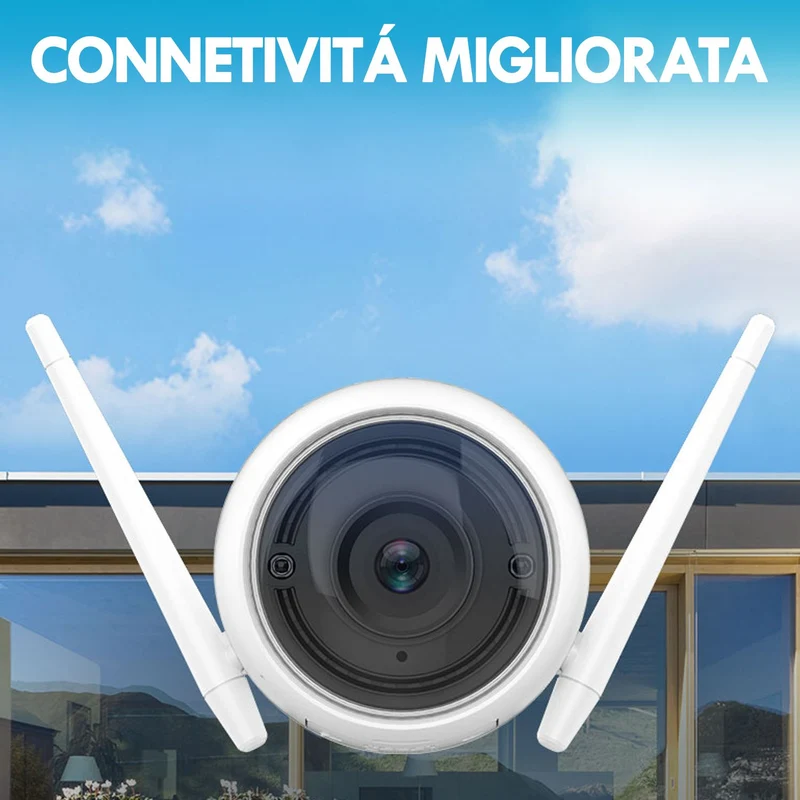 Ezviz C3WN Telecamera di videosorveglianza Wi-Fi, videocamera di sicurezza impermeabile, camera visione notturna 1080p, smart home camera