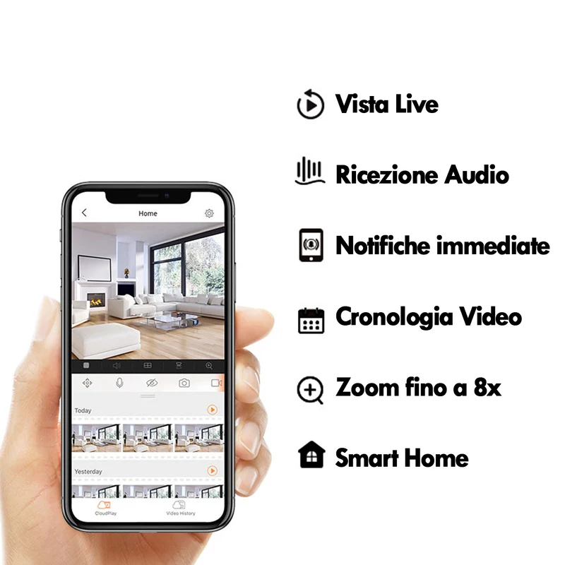 Ezviz C3WN Telecamera di videosorveglianza Wi-Fi, videocamera di sicurezza impermeabile, camera visione notturna 1080p, smart home camera