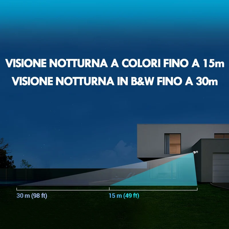 Ezviz C3TN Color Telecamera di di videosorveglianza Wi-Fi, Smart Home camera 1080p, visione notturna a colori, impermeabile