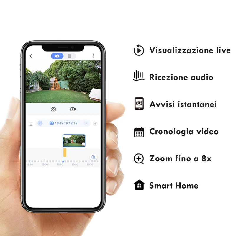 Ezviz C8C Telecamera di videosorveglianza Wi-Fi, videocamera di sicurezza motorizzata, zoom 8X, visione notturna, impermeabile
