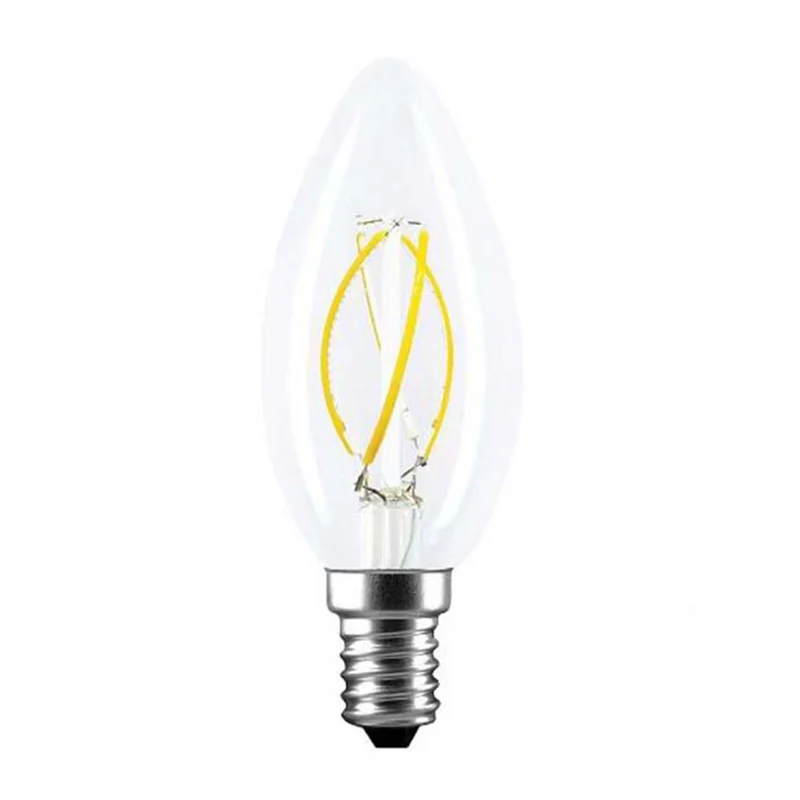 LEDbyLED Lampadina LED Oliva a filamento 4 W, E14, C35, 3.5 x 9.9 cm, dimmerabile