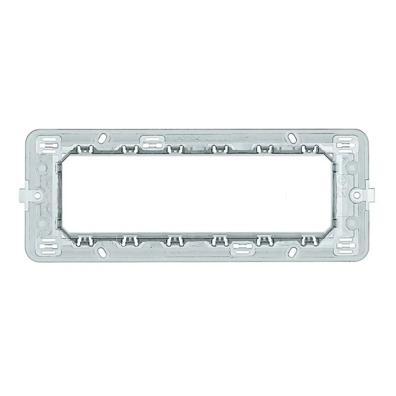 Bticino Matix supporto 6 moduli per scatola con viti, placchetta per interruttore luce 70x187 mm
