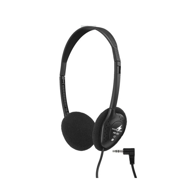 Monacor Cuffia stereo versione particolarmente leggera con padiglioni girevoli, cuffia con cavo 1,2 m