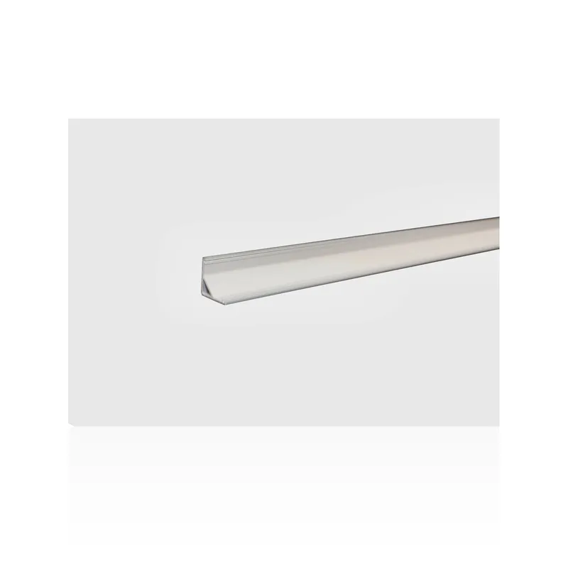 Profilo in alluminio angolare stondato 2mt, montaggio su superficie, Bianco