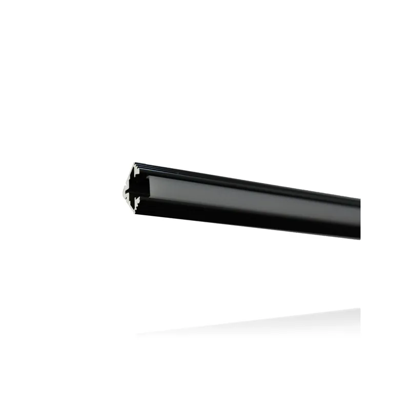 Profilo in alluminio angolare 2mt, montaggio su superficie, Nero