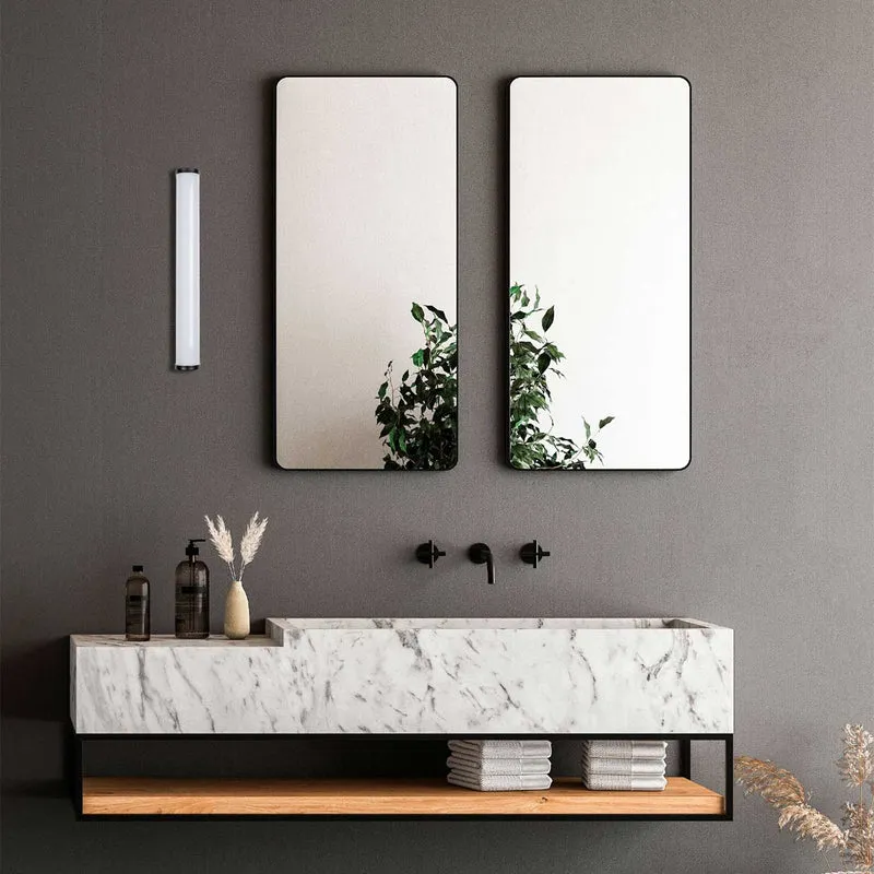 Tide - Applique murale LED pour miroir en acier, style contemporain
