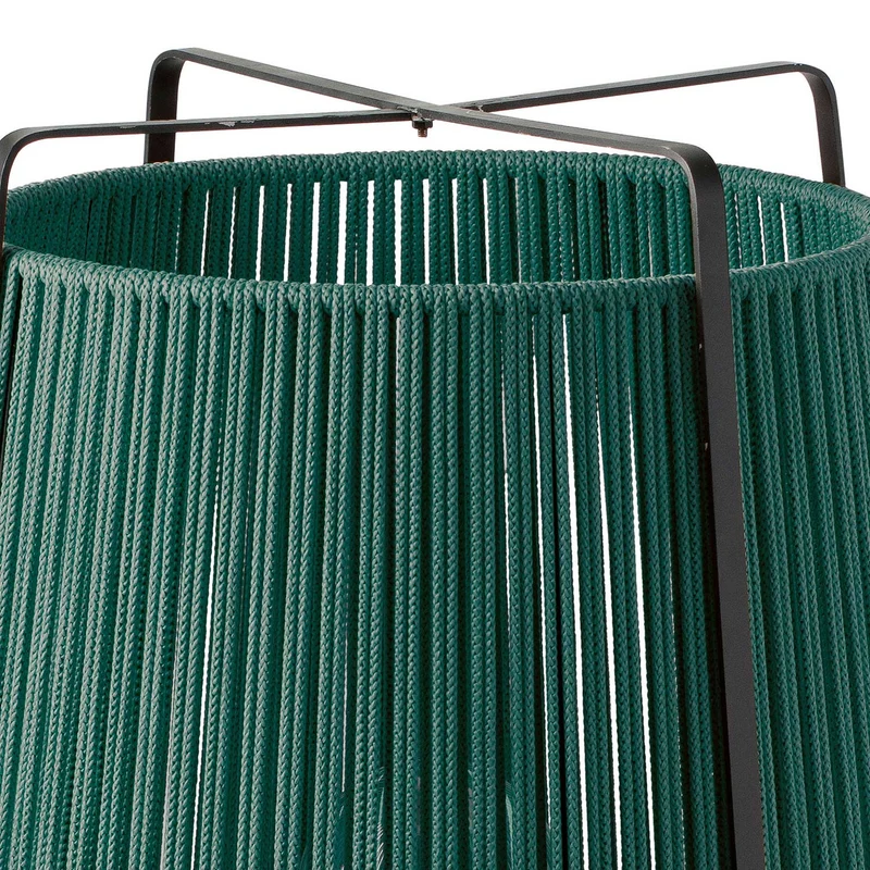 Akane - Lampe d’extérieur en acier et textile tressé, style contemporain