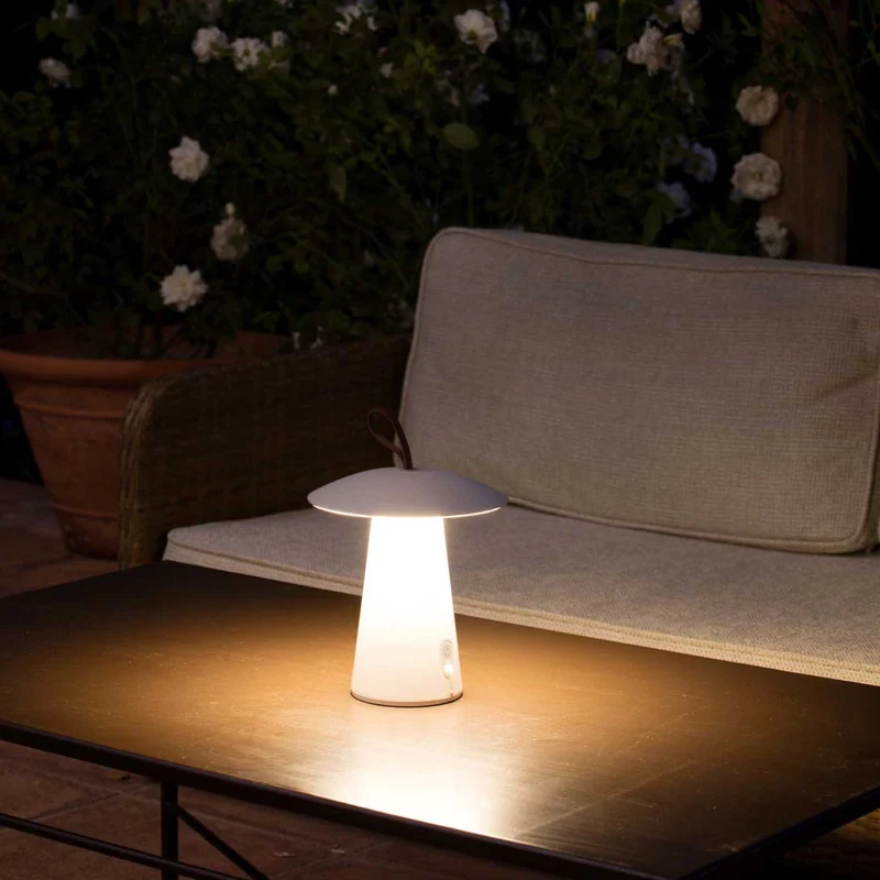 Task - Lampe à poser sans fil en polystone, style contemporain
