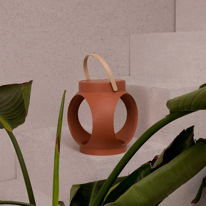 Candela - Lampe à poser sans fil extérieure en polystone, style contemporain
