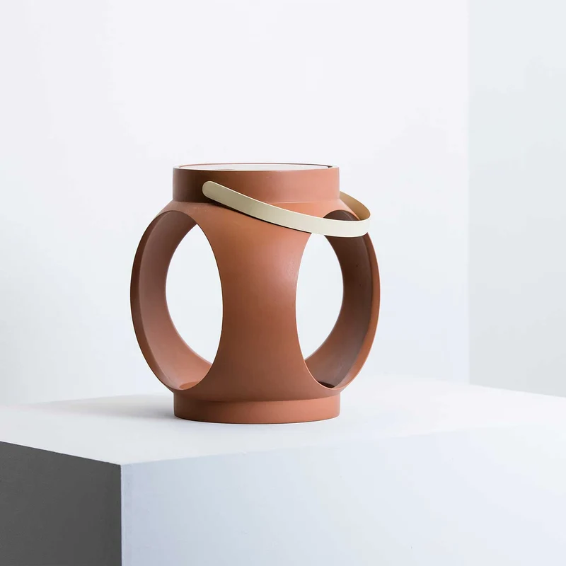 Candela - Lampe à poser sans fil extérieure en polystone, style contemporain