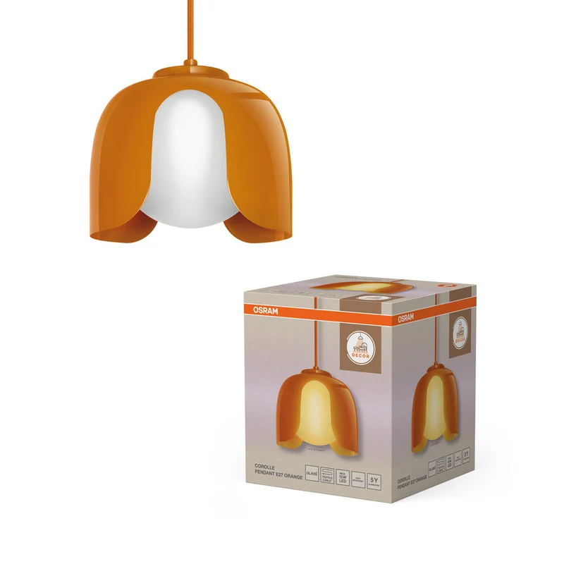OSRAM DECOR Lampada a sospensione Corolle E27 Arancione