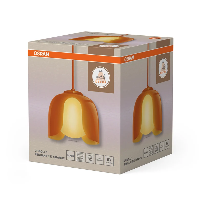 OSRAM DECOR Lampada a sospensione Corolle E27 Arancione