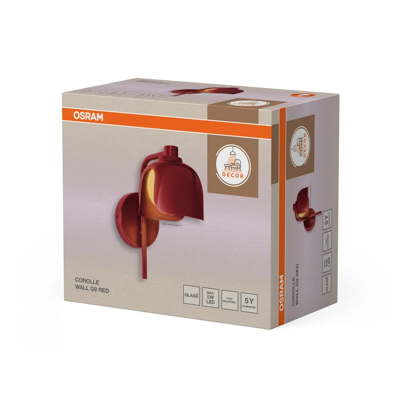 OSRAM DECOR Applique Corolle G9 Rosso