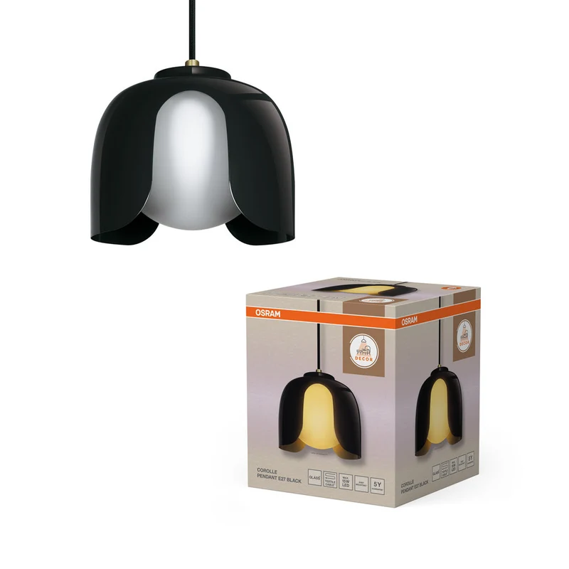 OSRAM DECOR Lampada a sospensione Corolle E27 Nero