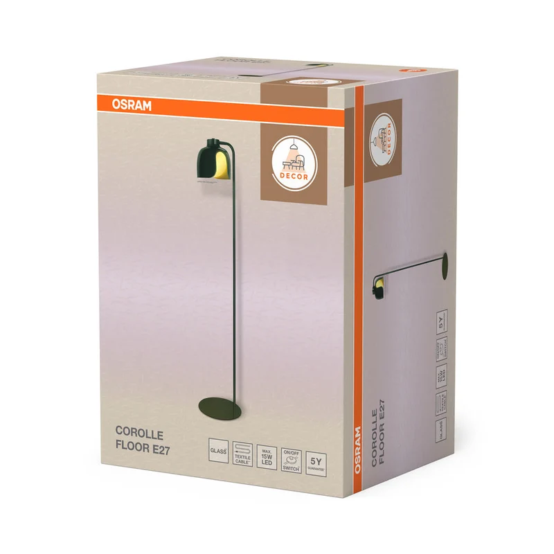 OSRAM DECOR Lampada da terra Corolle E27 Verde