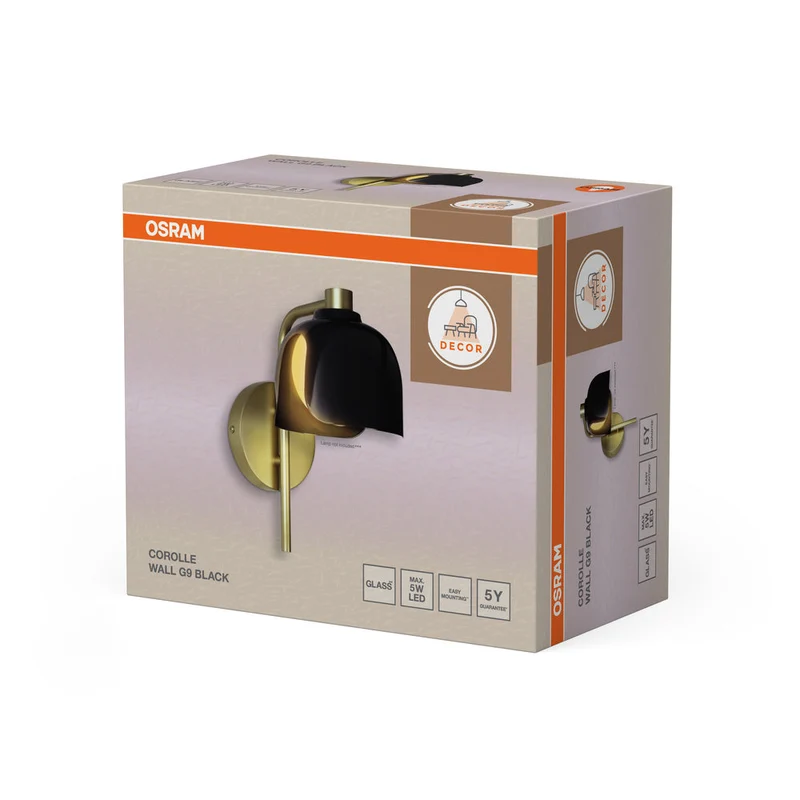 OSRAM DECOR Applique Corolle G9 Nero