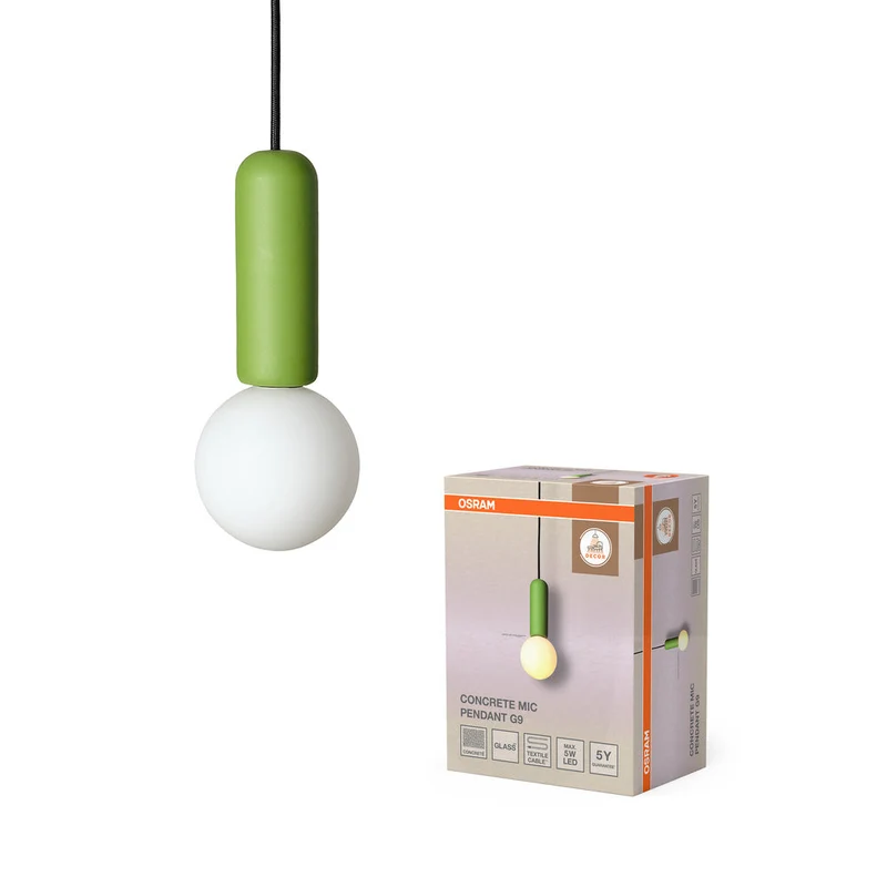 OSRAM DECOR Lampada a sospensione Concrete Mic 1xG9 Verde