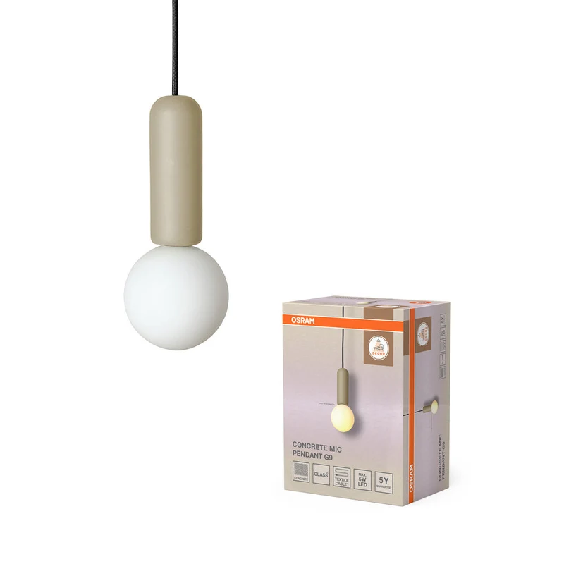 OSRAM DECOR Lampada a sospensione Concrete Mic 1xG9 Beige