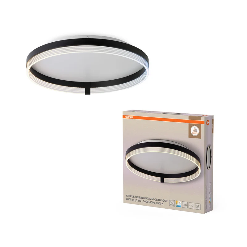 OSRAM DECOR Plafoniera Circle 500 32W CLICKCCT Nero