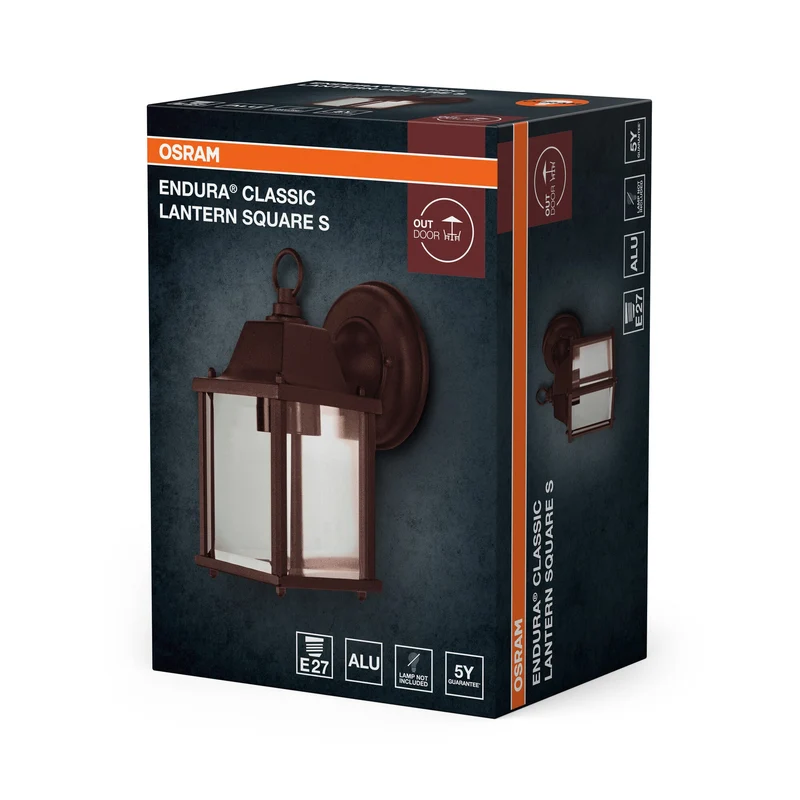 OSRAM ENDURA® Classic Lanterna Square S Applique da esterno E27 Ruggine