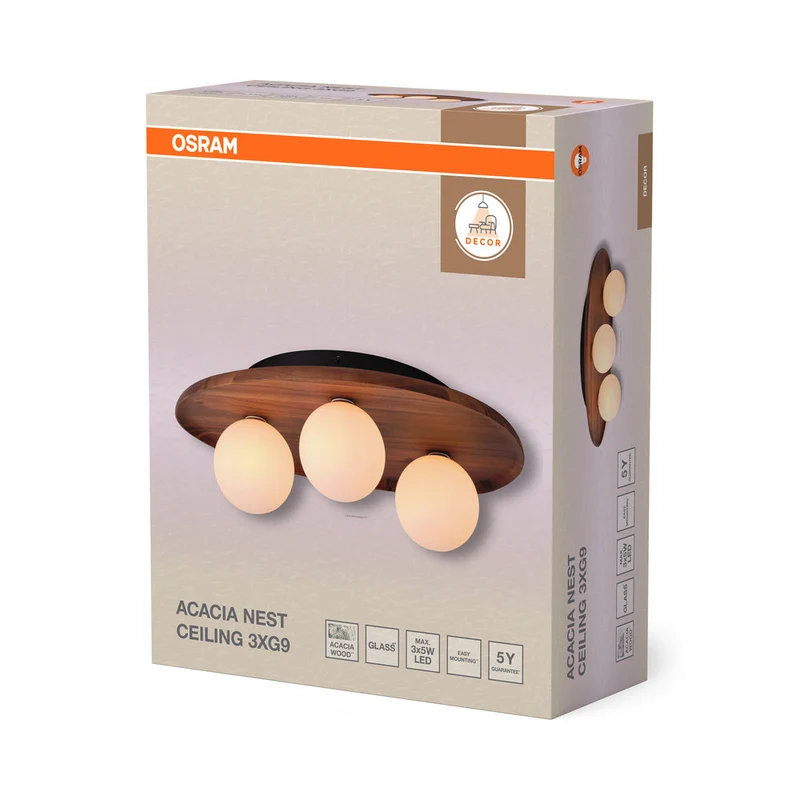OSRAM DECOR Acacia Nest Lampada da soffitto 1xG9 Marrone